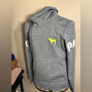 pink victorias secret size small gray  womans athletic long sleeve  turtle neck